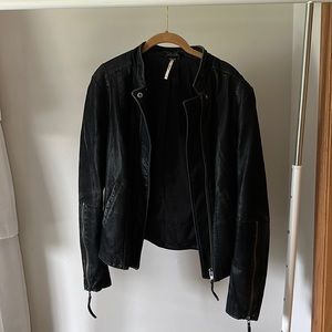 Free People Suede Leather Jacket
